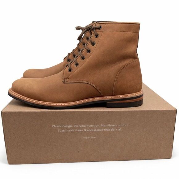 Nisolo Andres All-Weather Boots Tobacco Leather Men’s 9 Lace Up main image 7